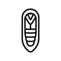 pupa cocoon silkworm line icon vector illustration