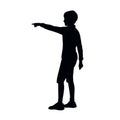 A Boy Standing Body Silhouette Vector Black Color Silhouette Vector