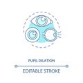 Pupil dilation concept icon Royalty Free Stock Photo
