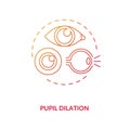 Pupil dilation concept icon Royalty Free Stock Photo