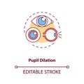 Pupil dilation concept icon Royalty Free Stock Photo