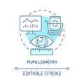 Pupil measurement concept icon Royalty Free Stock Photo