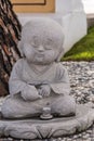 Pupil monk statue at Hsi Lai Buddhist Temple, California.