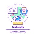 Pupillometry concept icon Royalty Free Stock Photo
