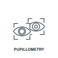 Pupillometry icon. Monochrome simple Neuromarketing icon for templates, web design and infographics Royalty Free Stock Photo
