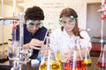 Pupils Carrying Out Experiment In Science Class Royalty Free Stock Photo