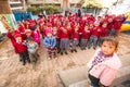 Pupils during dance lesson in primary school, in Kathmandu, Nepal. Royalty Free Stock Photo