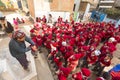 Pupils during dance lesson in primary school. Royalty Free Stock Photo