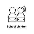 pupils icon. Element of school icon for mobile concept and web apps. Thin line icon for website design and development, app develo