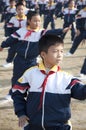 Pupils learn martial arts in China