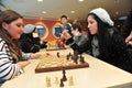 Pupils playing chess Royalty Free Stock Photo