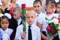 Pupils on a school lineup September 1