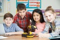 Portrait Of Pupils In Science Lesson Studying Robotics Royalty Free Stock Photo