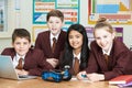 Pupils In Science Lesson Studying Robotics Royalty Free Stock Photo