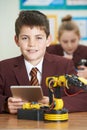 Pupils In Science Lesson Studying Robotics Royalty Free Stock Photo