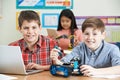 Pupils In Science Lesson Studying Robotics Royalty Free Stock Photo