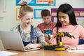 Pupils In Science Lesson Studying Robotics Royalty Free Stock Photo