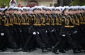 Pupils of the Sevastopol Nakhimov Naval School during the dress rehearsal of the parade on Red Square in honor of the Victory Day.