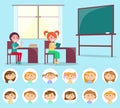 Classroom and Classmate, Lesson and Pupil Vector