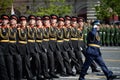 Pupils of the Tver Military Suvorov School during the parade on Red Square in honor of the Victory Day.