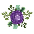 Puple flower leaves foliage isolated design