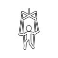 puppet icon. Element of Theatre for mobile concept and web apps icon. Outline, thin line icon for website design and development,