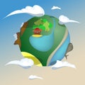 Puppet planet earth Royalty Free Stock Photo