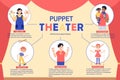 Puppet Show Theatre Infographics Royalty Free Stock Photo