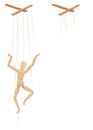 Puppet On Strings Marionette Broken Strings Torn Cords Freedom Royalty Free Stock Photo