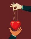 The puppet strings were tangled around my heart leaving me powerless and at the mercy of the puppeteer.. Vector