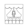 puppet theater icon. Element of Theatre for mobile concept and web apps icon. Outline, thin line icon for website design and