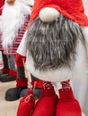 Puppets of Christmas gnomes in a group Royalty Free Stock Photo