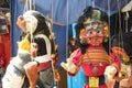 Puppets for sale at a street market Kathmandu, Nepal Royalty Free Stock Photo