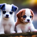 Puppies keeping guard Royalty Free Stock Photo