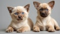 puppies canine kittens a purebred advertising fur friends breed Royalty Free Stock Photo