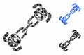 Puppy chain Mosaic Icon of Round Dots