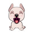 Puppy character with open mouth, cute funny terrier vector illustration Royalty Free Stock Photo