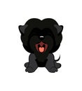 Puppy character with open mouth, cute funny terrier vector illustration Royalty Free Stock Photo