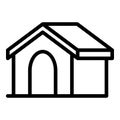Puppy cottage icon outline vector. Dog house Royalty Free Stock Photo