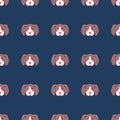 Puppy dog awesome cute vector animal seamless pattern