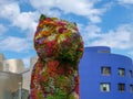 Puppy, the dog  Dog Flowers Sculpture near the Guggenheim Museum, Bilbao, SpainSpain Royalty Free Stock Photo