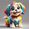 puppy dog llasa llaso apso happy artist color pop art colors Royalty Free Stock Photo
