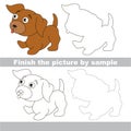 Puppy. Drawing worksheet.