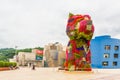 Puppy Floral Sculpture by Jeff Koons near entrance of Guggenheim Museum Bilbao Spain