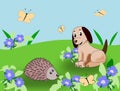 Puppy and Hedgehog