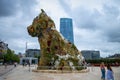 Puppy, Jeff Koons, in front of the Guggenheim Museum. Bilbao, Basque Country, Spain Royalty Free Stock Photo