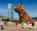 Puppy by Jeff Koons in front of Guggenheim Museum in Bilbao Royalty Free Stock Photo