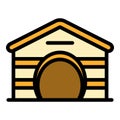 Puppy kennel icon vector flat Royalty Free Stock Photo