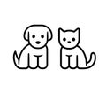 Puppy and kitten icon