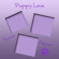 Puppy love scrapbook Royalty Free Stock Photo